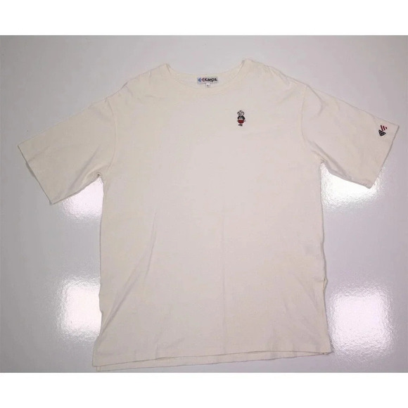 Kaepa Teddy Bear White Short Sleeve T-Shirt Men's Large - Picture 1 of 8
